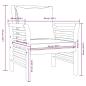 Preview: 4-tlg. Garten-Lounge-Set mit Kissen Massivholz Akazie