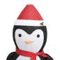 Preview: ARDEBO.de - Weihnachtsdekoration Pinguin-Figur LED Luxus-Gewebe 180 cm