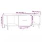 Preview: Couchtisch Braun Eichen-Optik 102x50x40 cm Holzwerkstoff