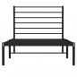 Preview: Bettgestell mit Kopfteil Metall Schwarz 100x190 cm