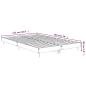 Preview: ARDEBO.de - Bettgestell Betongrau 120x190 cm Holzwerkstoff