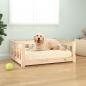 Preview: ARDEBO.de - Hundebett 75,5x55,5x28 cm Massivholz Kiefer