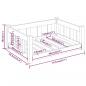 Preview: Hundebett 75,5x55,5x28 cm Massivholz Kiefer