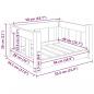 Preview: Hundebett 55,5x45,5x28 cm Massivholz Kiefer