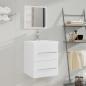 Preview: ARDEBO.de - Badschrank mit Spiegel Weiß 41x38,5x48 cm