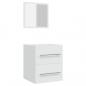 Preview: Badschrank mit Spiegel Weiß 41x38,5x48 cm