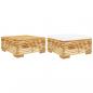 Preview: 2-tlg. Garten-Lounge-Set Massivholz Teak