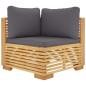 Preview: 6-tlg. Garten-Lounge-Set mit Kissen Massivholz Teak