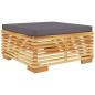 Preview: 9-tlg. Garten-Lounge-Set mit Kissen Massivholz Teak