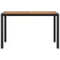 Preview: 3-tlg. Garten-Essgruppe mit Kissen Poly Rattan Schwarz