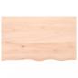 Preview: Wandregal 100x60x2 cm Massivholz Eiche Unbehandelt