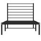 Preview: Bettgestell mit Kopfteil Metall Schwarz 107x203 cm