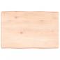 Preview: Tischplatte 60x40x(2-6) cm Massivholz Unbehandelt Baumkante