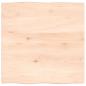 Preview: Tischplatte 60x60x2 cm Massivholz Eiche Unbehandelt Baumkante