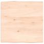 Preview: Tischplatte 60x60x(2-4) cm Massivholz Unbehandelt Baumkante