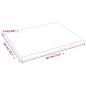 Preview: ARDEBO.de - Tischplatte 60x50x2 cm Massivholz Eiche Behandelt Baumkante