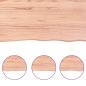 Preview: Tischplatte 60x50x2 cm Massivholz Eiche Behandelt Baumkante