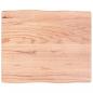 Preview: Tischplatte 60x50x(2-4) cm Massivholz Behandelt Baumkante