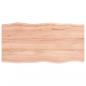 Preview: ARDEBO.de - Tischplatte 100x50x2 cm Massivholz Eiche Behandelt Baumkante