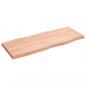 Preview: Tischplatte 100x40x(2-4) cm Massivholz Behandelt Baumkante
