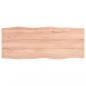 Preview: Tischplatte 100x40x(2-4) cm Massivholz Behandelt Baumkante