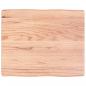Preview: Tischplatte 60x50x(2-6) cm Massivholz Behandelt Baumkante
