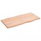 Preview: ARDEBO.de - Tischplatte 80x40x2 cm Massivholz Eiche Behandelt Baumkante