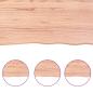 Preview: Tischplatte 80x40x2 cm Massivholz Eiche Behandelt Baumkante