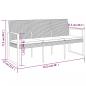Preview: Gartenbank 3-Sitzer mit Kissen Braun PP-Rattan