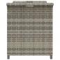 Preview: Gartenbank mit Kissen Grau 116x46x57 cm Poly Rattan