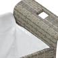 Preview: Gartenbank mit Kissen Grau 116x46x57 cm Poly Rattan