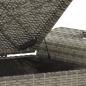 Preview: Gartenbank mit Kissen Grau 116x46x57 cm Poly Rattan