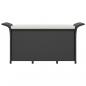 Preview: Gartenbank mit Kissen Schwarz 116x46x57 cm Poly Rattan
