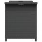 Preview: Gartenbank mit Kissen Schwarz 116x46x57 cm Poly Rattan