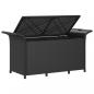 Preview: Gartenbank mit Kissen Schwarz 116x46x57 cm Poly Rattan