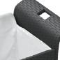 Preview: Gartenbank mit Kissen Schwarz 116x46x57 cm Poly Rattan