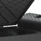 Preview: Gartenbank mit Kissen Schwarz 116x46x57 cm Poly Rattan