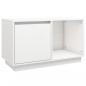 Preview: TV-Schrank Weiß 74x35x44 cm Massivholz Kiefer