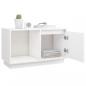 Preview: TV-Schrank Weiß 74x35x44 cm Massivholz Kiefer