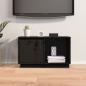 Preview: TV-Schrank Schwarz 74x35x44 cm Massivholz Kiefer