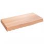 Preview: Wandregal Hellbraun 40x20x4 cm Massivholz Eiche Behandelt