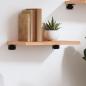 Preview: ARDEBO.de - Wandregal Hellbraun 40x30x2 cm Massivholz Eiche Behandelt