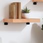 Preview: ARDEBO.de - Wandregal Hellbraun 40x20x6 cm Massivholz Eiche Behandelt