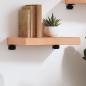 Preview: ARDEBO.de - Wandregal Hellbraun 40x30x(2-6) cm Massivholz Eiche Behandelt