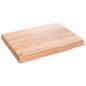 Preview: Wandregal Hellbraun 40x30x(2-4) cm Massivholz Eiche Behandelt