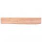 Preview: Wandregal Hellbraun 60x10x6 cm Massivholz Eiche Behandelt