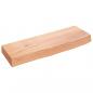 Preview: Wandregal Hellbraun 60x20x6 cm Massivholz Eiche Behandelt