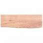 Preview: Wandregal Hellbraun 60x20x6 cm Massivholz Eiche Behandelt