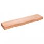 Preview: Wandregal Hellbraun 80x20x6 cm Massivholz Eiche Behandelt