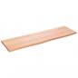 Preview: Wandregal Hellbraun 100x30x2 cm Massivholz Eiche Behandelt